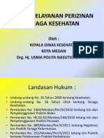 Presentasi Kadis Tentang Sistem Pelayanan Perizinan Tenaga Kesehatan