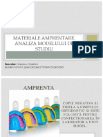 Materiale Amprentare. Analiza Modelului de Studiu