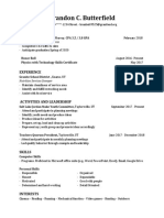 Student Resume Template Brandon 1