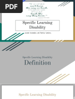 Specific Learning Disability Presentation - Eduu 511-2