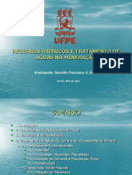 Recursos Hídricos e Tratamento de Águas Na Mineração