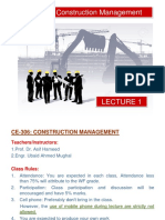 CE-306: Construction Management