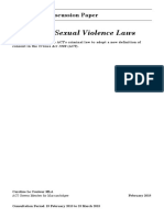 ACT Greens Discussion Paper On Consent in Sexual Violence Laws