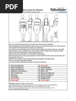 Measure Instructions Leena For Women: Back Width