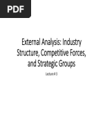 External Analysis: Industry Structure, Competitive Forces, and Strategic Groups