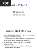 Chi Square and McNemar Test