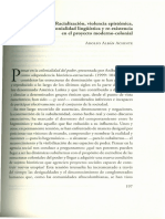 Racialización, Violencia Epistémica, Colonialidad Lingüística y Re-Existencia en El Proyecto Moderno-Colonial ADOLFO ALBÁN ACHINTE