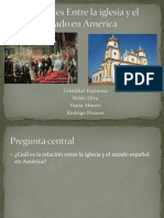 Relaciones Entre La Iglesia y El Estado en America