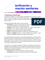 Planificación y Programación Sanitarias