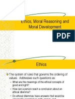 Ethics, Moral Reasoning and Moral Development