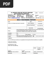 Bolt Tightening Report