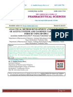 Analytical Method Development and Validation of Acetylcysteine and Taurinein Tablet Dosage Form by Using RP-HPLC