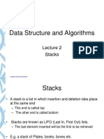 Data Structure and Algorithms: Stacks