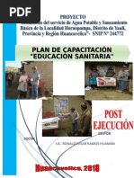 Plan de Capacitación Educación Sanitaria