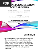 Clinical Science Session Acute Abdomen