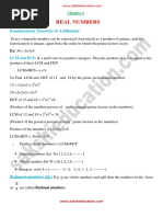 Real Numbers: Fundamental Theorem of Arithmetic