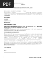 Modelo de Declaracion Extrajuicio PDF