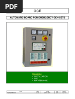 Automatic Board For Emergency Gen-Sets: Manual