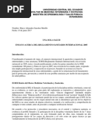 Ensayo Acerca Del Reglamento Sanitario Internacional 2005