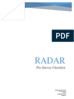 Radar Pre-Quotation-Instalation Questionaire