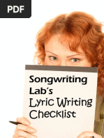 Songwriting Labs - Lyric Writing Checklist PDF