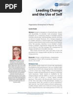 Leading Change and The Use of Self: Organization Development in Practice