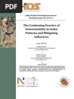 The Continuing Practice of Untouchability in India: Patterns and Mitigating Influences