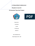 LAPORAN PRAKTIKUM BIOLOGI (Repirasi Anaerob (Fermentasi Tape Dan Tempe) )