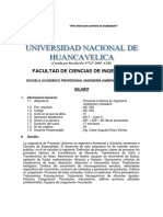 Silabo de Procesos Unitarios 6to Ciclo 2017 - Ciclo Par