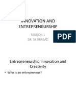 Eand I Session 2 Entrepreneurship Creativity and Innovation