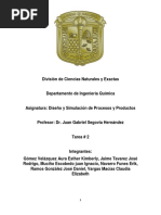 Tarea 2. Diseño y Simulacion de Procesos y Productos