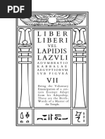 Liber Liberi Vel Lapidis Lazuli (Adumbratio Kabbalæ Ægyptiorum) Sub Figurâ VII by Aleister Crowley