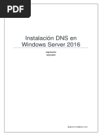 Instalacion de DNS en Windows Server 2016