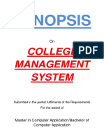 138-College Management System - Synopsis