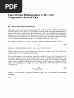 Experimental Determination of The Chip Compression Ratio (CCR)