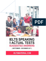 1ielts Speaking Actual Tests and Suggested Answers September