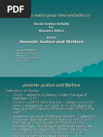 Group 1 (We Need A Group Name and Battle Cry: Juvenile Justice and Welfare