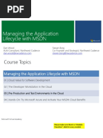 Managing The Application Lifecycle With MSDN