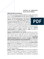 Contrato de Compraventa de Un Lote de Terreno