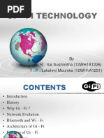 Gi - Fi Technology: by K - Sai Sushmitha (12WH1A1226) T - P - Lakshmi Mounika (12WH1A1251)