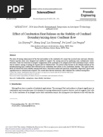 Effect of Combustion Heat Release On The Stability of Confined Boundary/mixing-Layer Confluent Flow