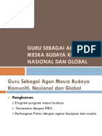 Guru Sebagai Agen Mesra Budaya Komuniti, Nasional Dan Global 1