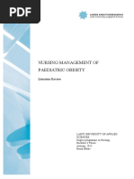 Nursing Management of Paediatric Obesity: Literature Review