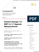 Solution Manager 7.0 EHP1 To 7.1 Upgrade - Windows-Oracle - Blog About SAP Issues & Resolutions