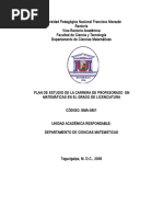 Plan de Estudios de Matematicas 21 de Nov Del 2008 Educacion Superior1