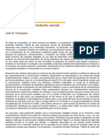 Comunicación y Contexto Social - John B. Thompson