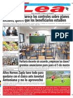 Periódico Lea Lunes 26 de Febrero Del 2018