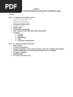 Inspection and SQC - Notes