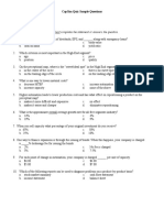 CapSim Quiz Sample Questions