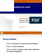 DDC Number Building For Shelf Arrangement: Julianne Beall
